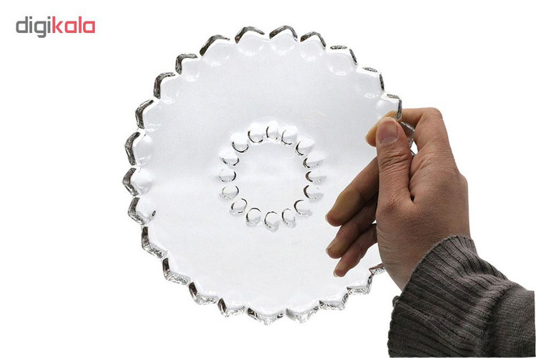 پیش دستی شیشه و بلور اصفهان مدل یاقوت کد 803 بسته 6 عددی