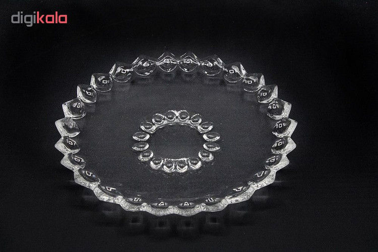 پیش دستی شیشه و بلور اصفهان مدل یاقوت کد 803 بسته 6 عددی