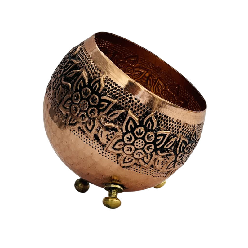 کاسه مسی مدل گوی سه پایه کد ZH245.6