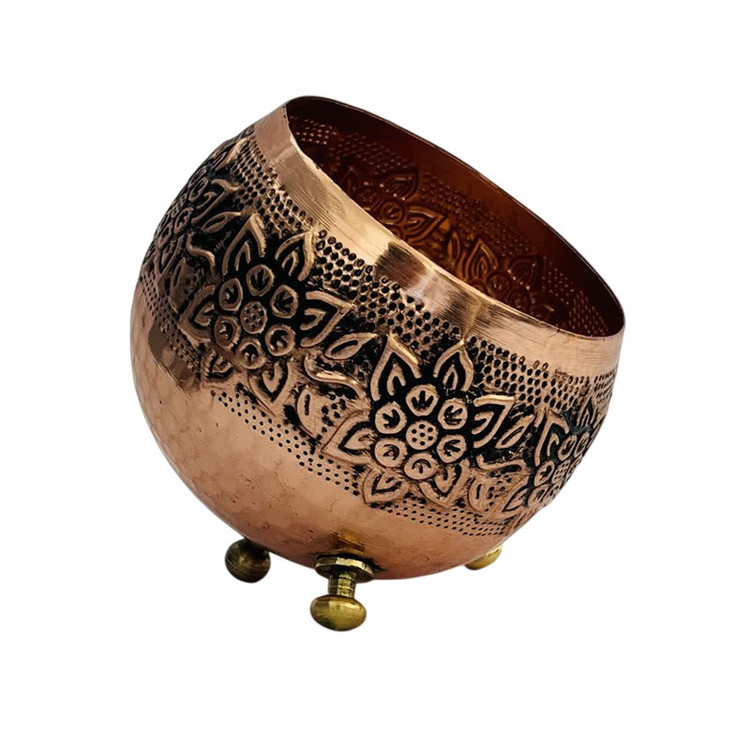 کاسه مسی مدل گوی سه پایه کد ZH245.6