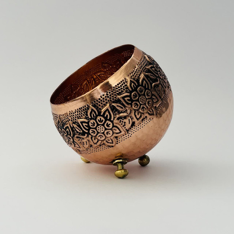 کاسه مسی مدل گوی سه پایه کد ZH245.6