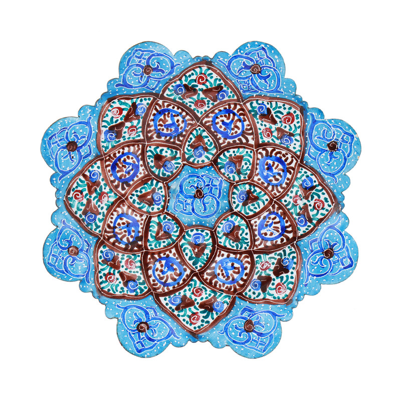 بشقاب میناکاری مسی فرازهنر کد 10