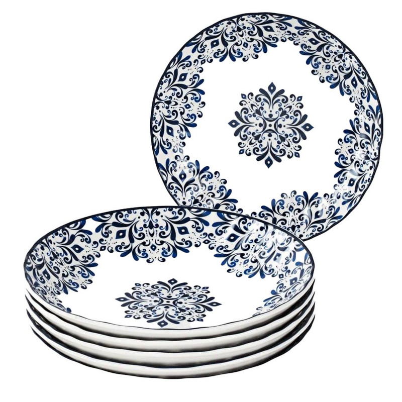 بشقاب خورش خوری بی.وی.کی مدل آترین بسته ۶ عددی کد RM475507