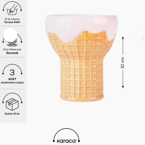 بستنی خوری کاراجا مدل وافل بسته ۳ عددی