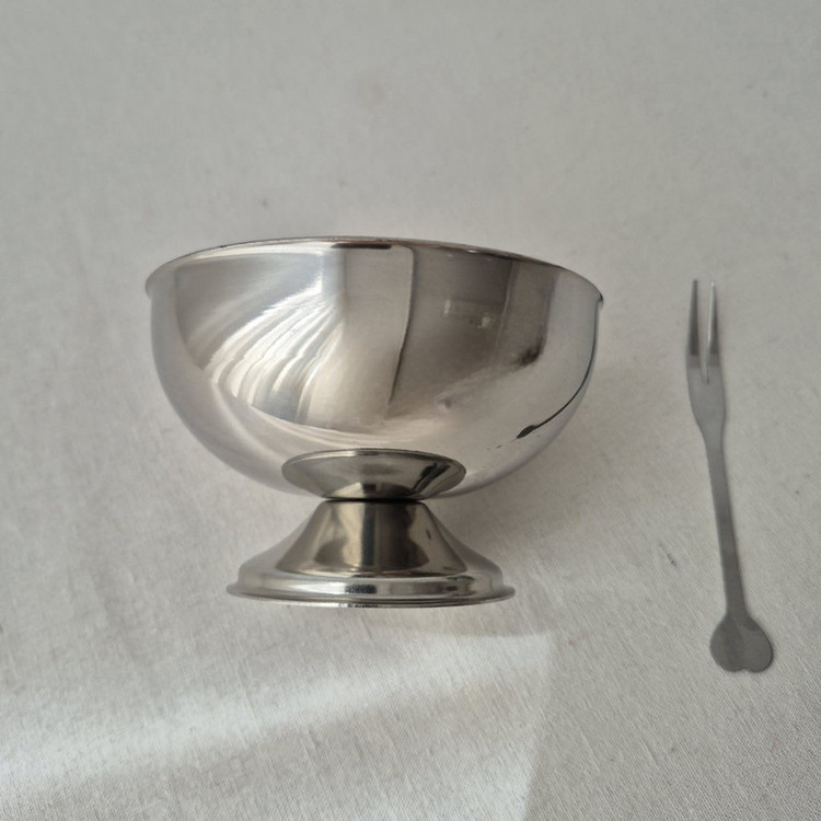 بستنی خوری استیل مدل جام پایه دار