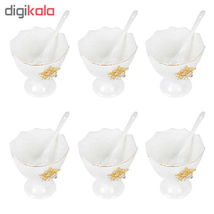 بستنی خوری کد 5285 به همراه قاشق بسته 6 عددی
