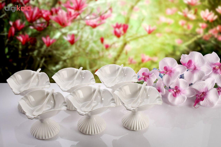 بستنی خوری طرح امپراطور مدل آمیتیس بسته 6 عددی
