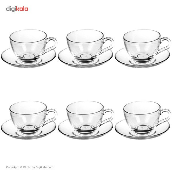 ست فنجان و نعلبکی پاشاباغچه مدل Bisik 97948 - بسته 6 عددی