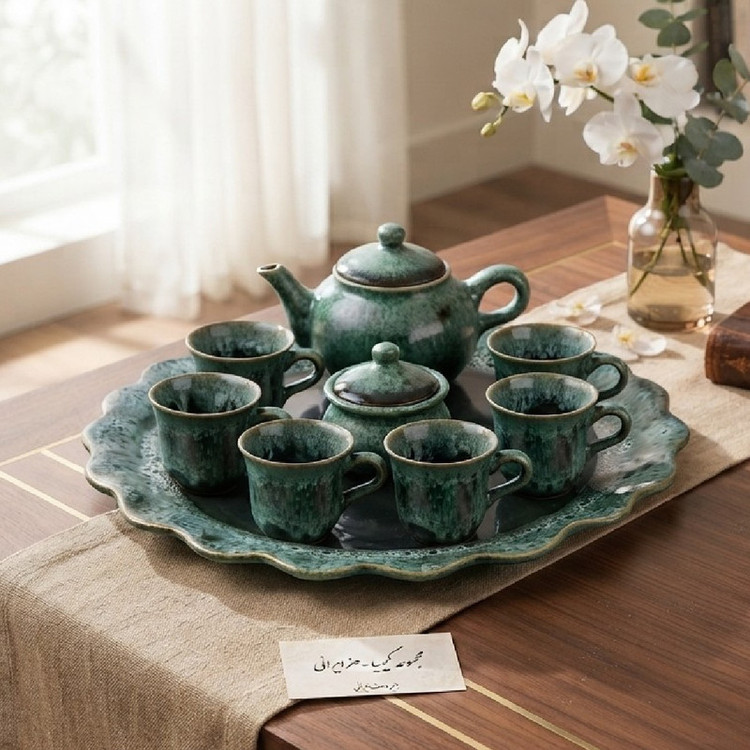 سرویس چای خوری 9 پارچه مدل سنتی کد 2