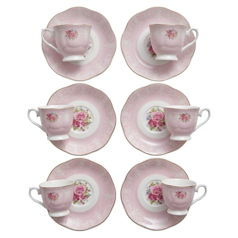 سرویس قهوه خوری 12 پارچه 6 نفره کاراجا مدل Rose