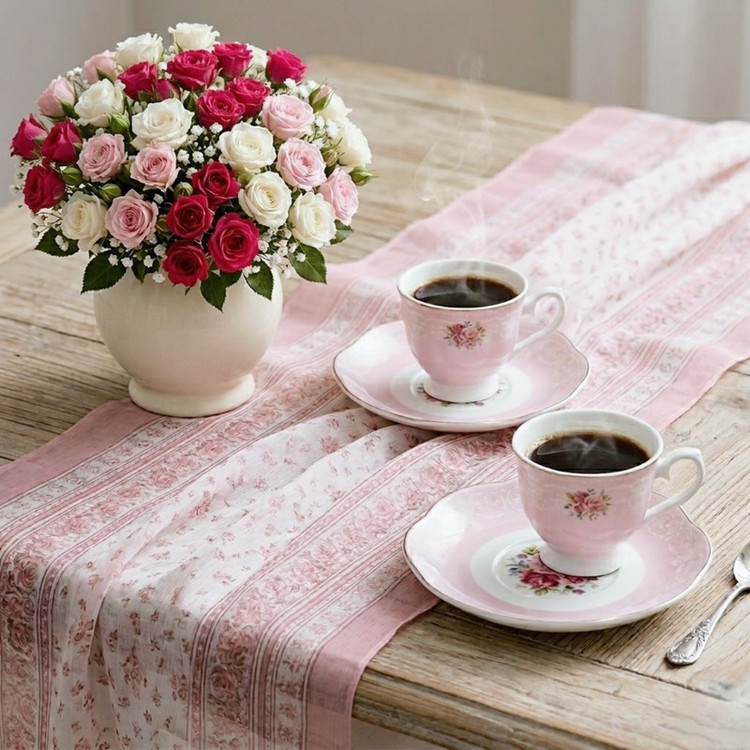 سرویس قهوه خوری 12 پارچه 6 نفره کاراجا مدل Rose