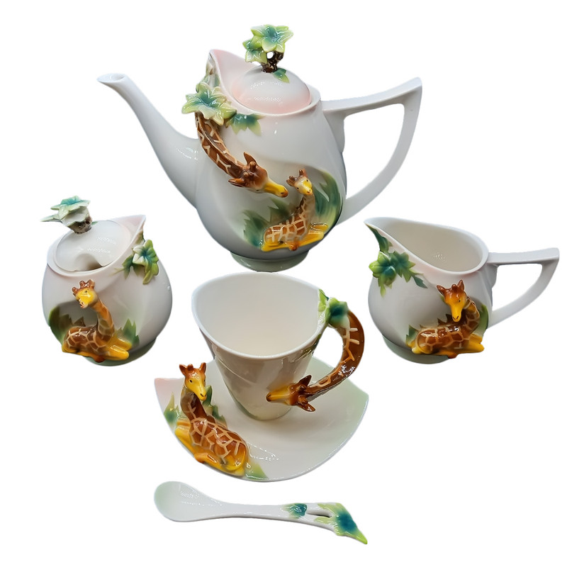 سرویس چای خوری 23 پارچه طرح زرافه کد 10198