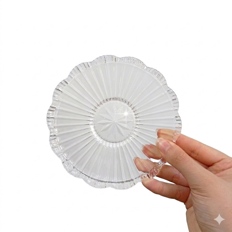 ست فنجان و نعلبکی 12 پارچه 6 نفره مدل کریستال کد GLASS