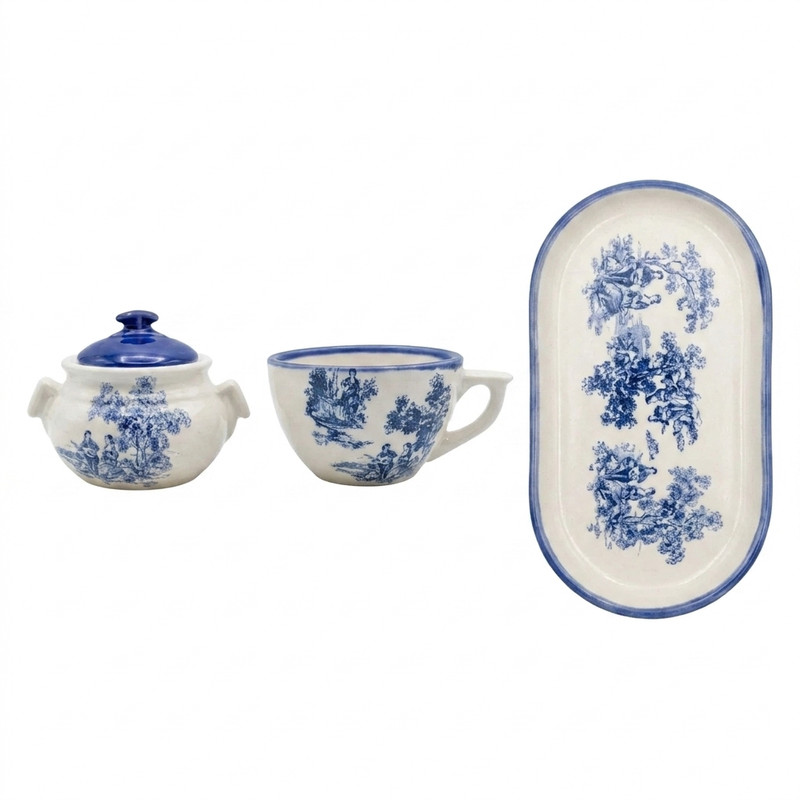 سرویس چای خوری 4 پارچه 1 نفره کد X_1123003