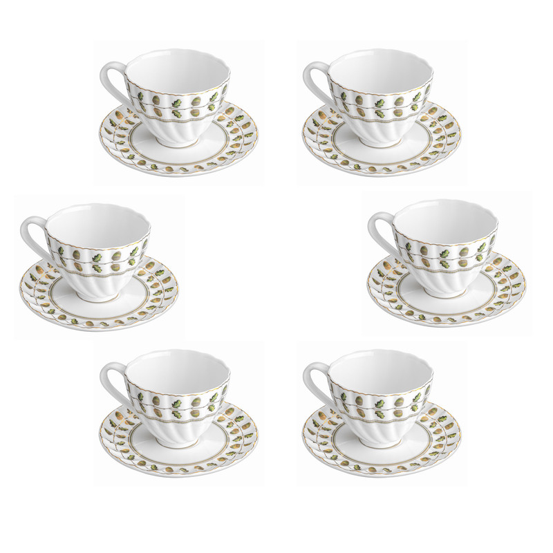 ست فنجان و نعلبکی 12 پارچه گلدکیش طرح رویسا کد GK701108-2