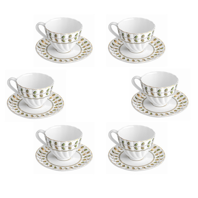ست فنجان و نعلبکی 12 پارچه گلدکیش طرح رویسا کد GK701108-2