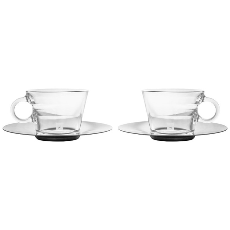ست فنجان و نعلبکی نسپرسو مدل View Cappuccino بسته 2 عددی