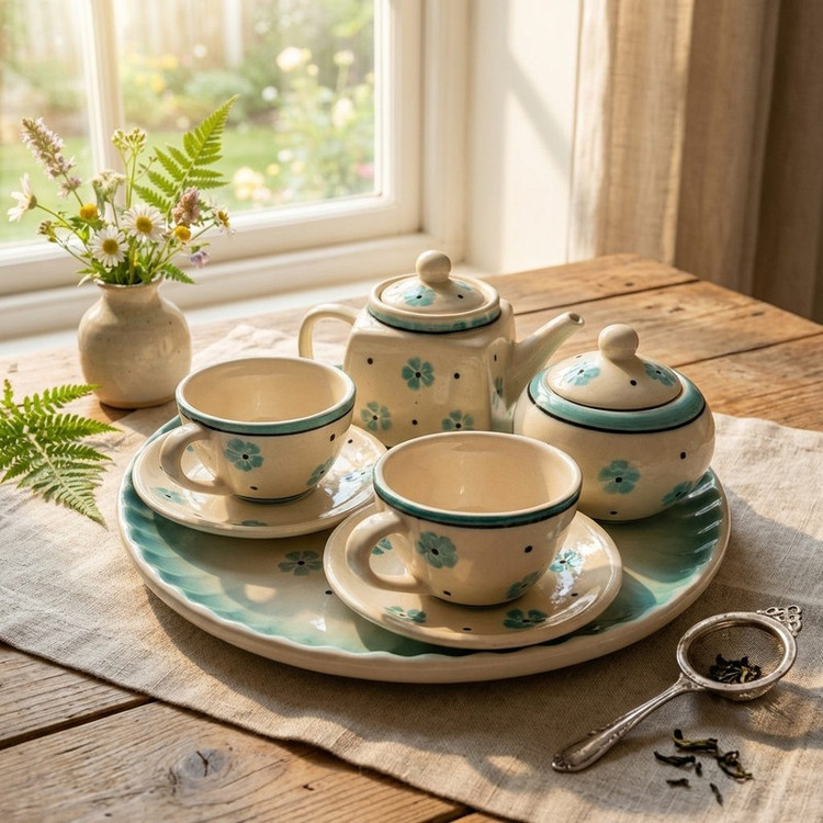سرویس چای خوری ۹ پارچه ۲ نفره مدل X_1223001