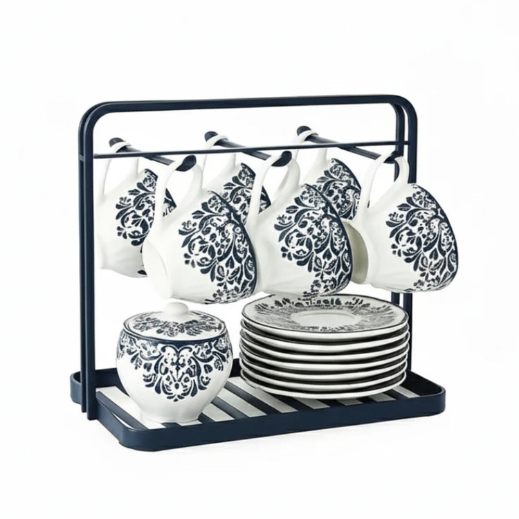 سرویس چای خوری 14 پارچه 6 نفره بی.وی.کی مدل آترین کد TP475550