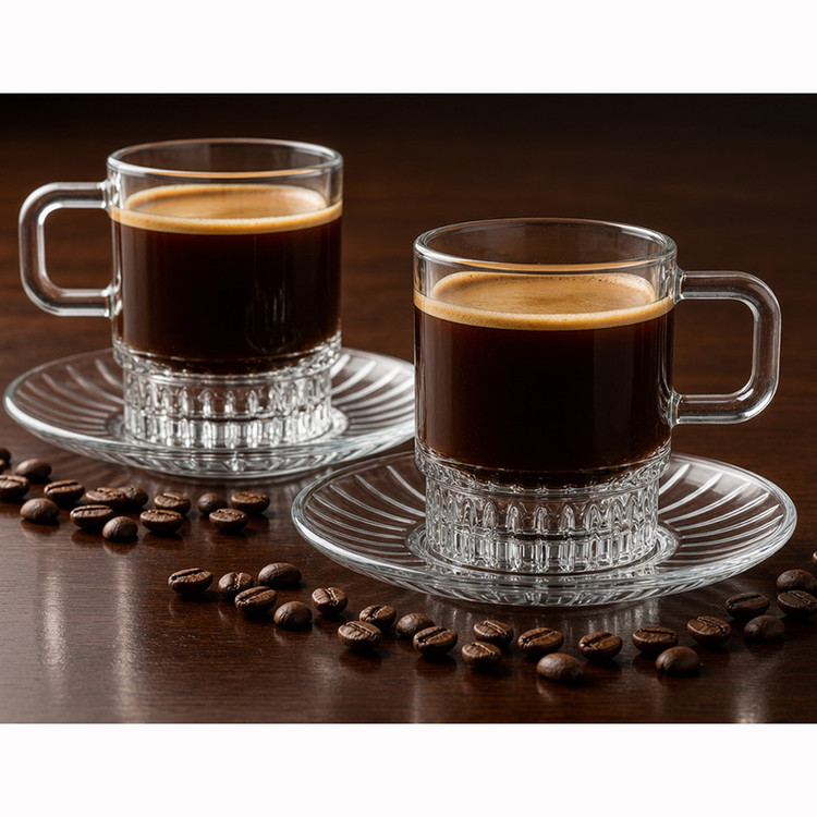 ست فنجان و نعلبکی 12 پارچه مناسب برای 6 نفر دلی مدل Tea and coffee
