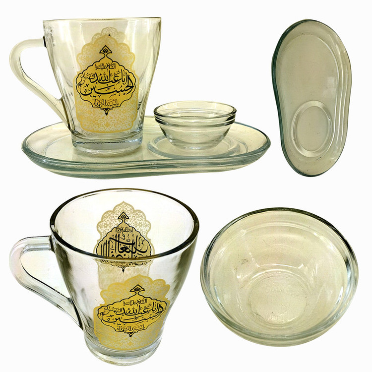 سرویس چای خوری 3 پارچه مدل پامنبری هیئت طرح یاعباس ع و یاحسین ع