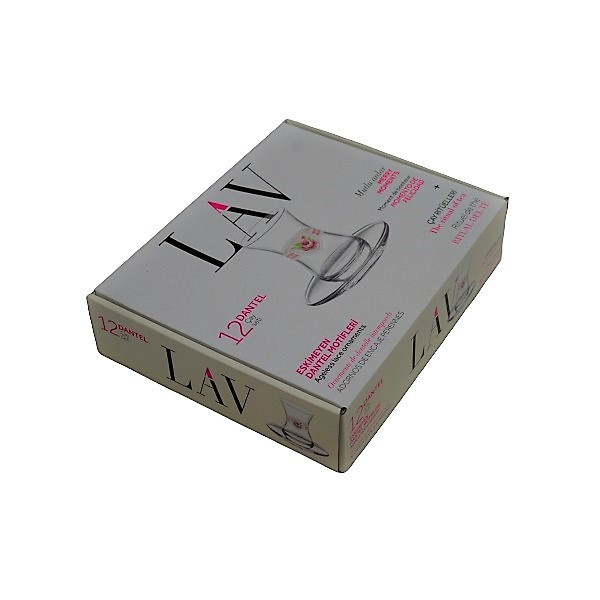 ست فنجان و نعلبکی 12 پارچه لاو مدل DANTEL PEMBES1