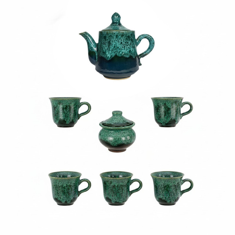 سرویس چای خوری 7 پارچه طرح شره ای کد 2