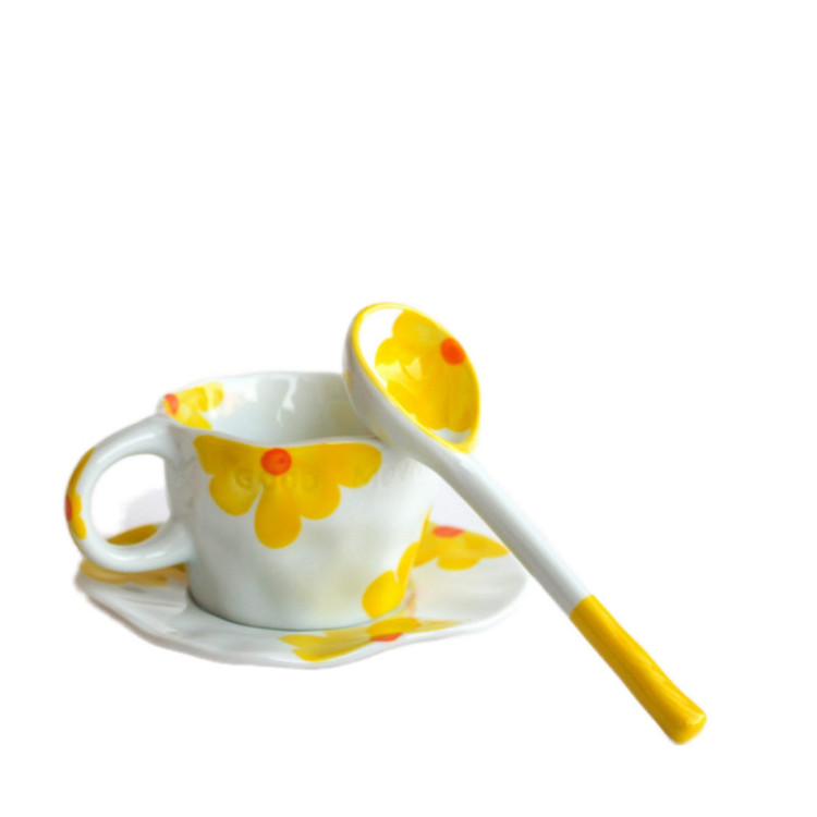 سرویس چای خوری 2 پارچه 1 نفره مدل Flower کد 131