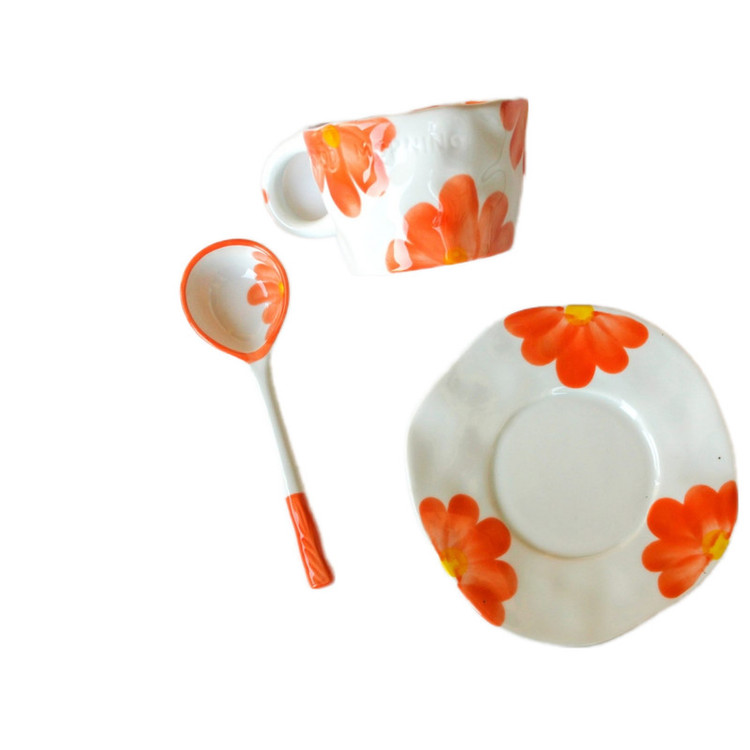 سرویس چای خوری 2 پارچه 1 نفره مدل Flower کد 131