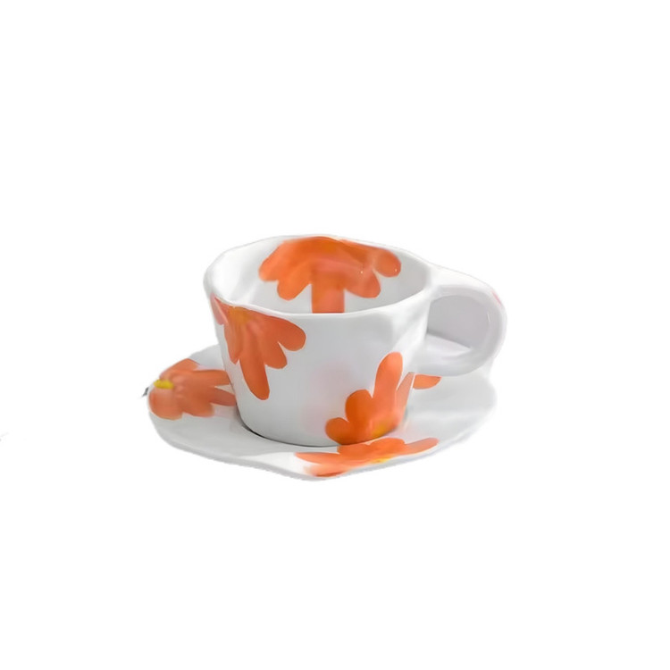سرویس چای خوری 2 پارچه 1 نفره مدل Flower کد 131