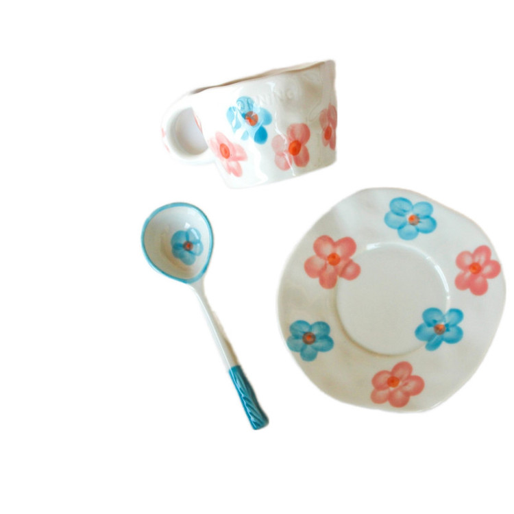 سرویس چای خوری 2 پارچه 1 نفره مدل Flower کد 131