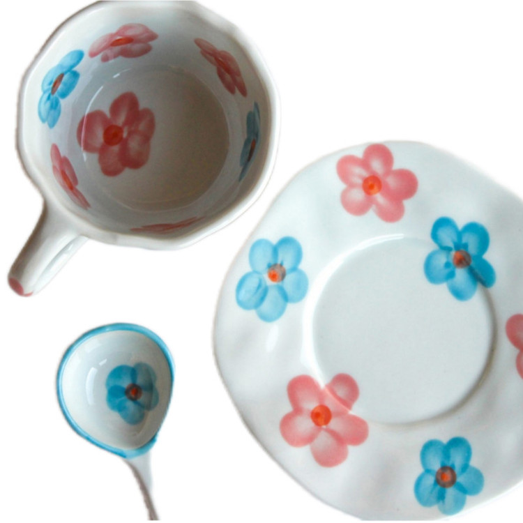 سرویس چای خوری 2 پارچه 1 نفره مدل Flower کد 131
