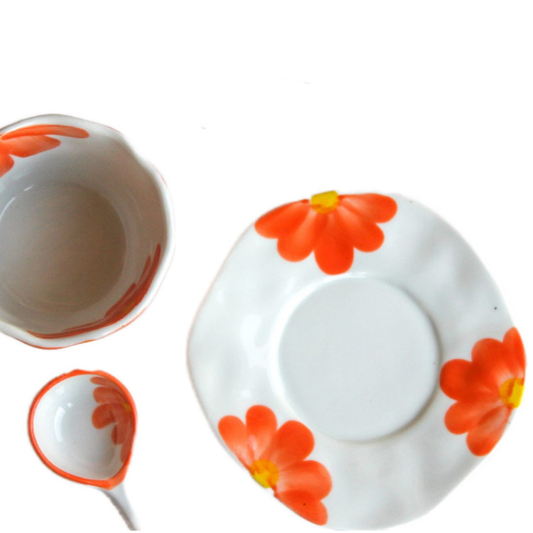 سرویس چای خوری 2 پارچه 1 نفره مدل Flower کد 131
