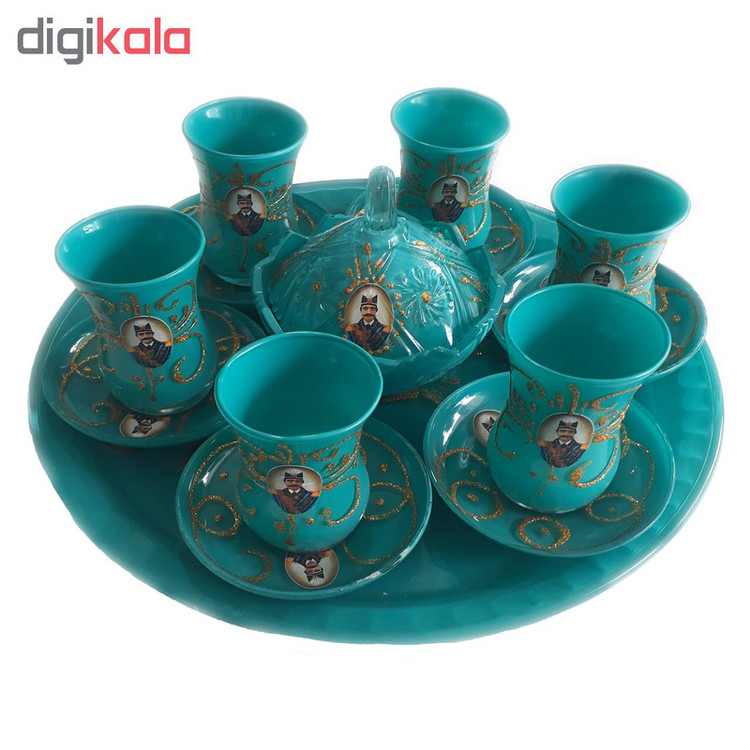 سرویس چای خوری 15 پارچه طرح شاه عباسی کد 1311