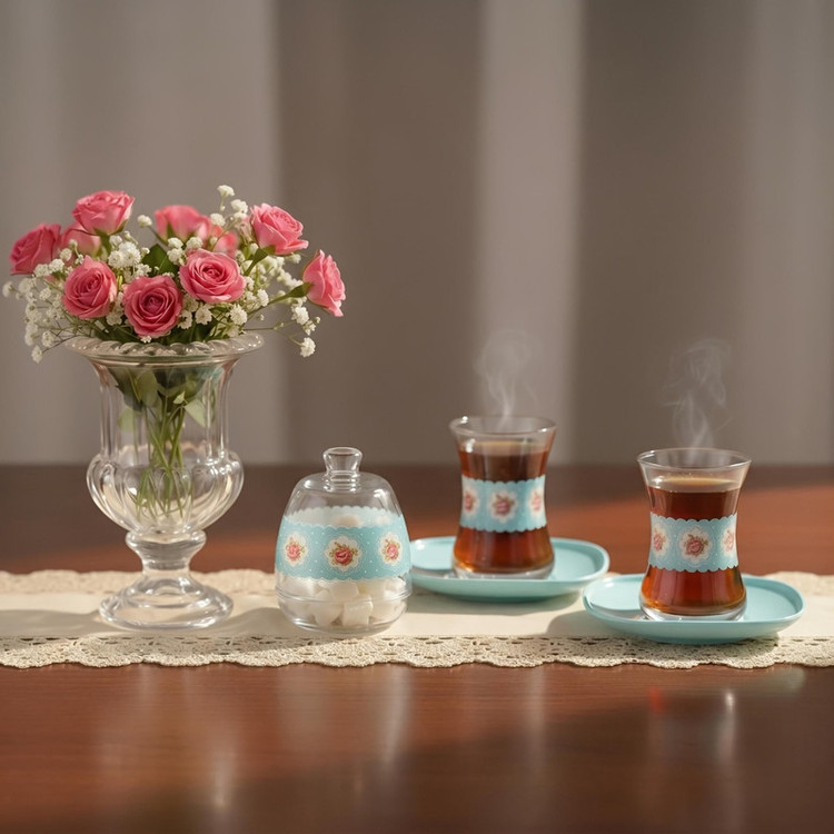 سرویس چای خوری 12 پارچه 6 نفره لاو مدل Mona BL