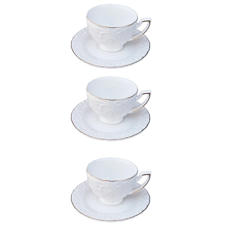 سرویس چای خوری 6 پارچه 3 نفره شاهین مدل DOMBEYAZ