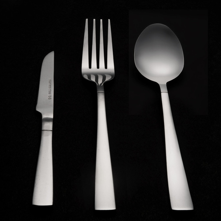 سرویس قاشق و چنگال 128 پارچه مینیاتور مدل ساده
