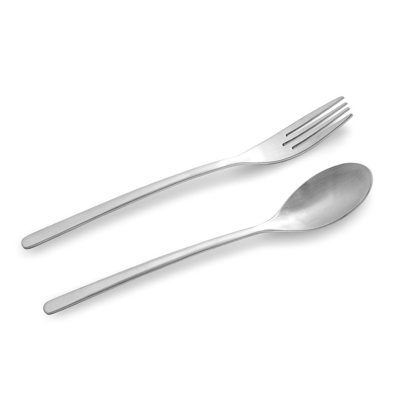 سرویس قاشق و چنگال 12 پارچه 6 نفره ناب استیل مدل رجینا مات ساتین
