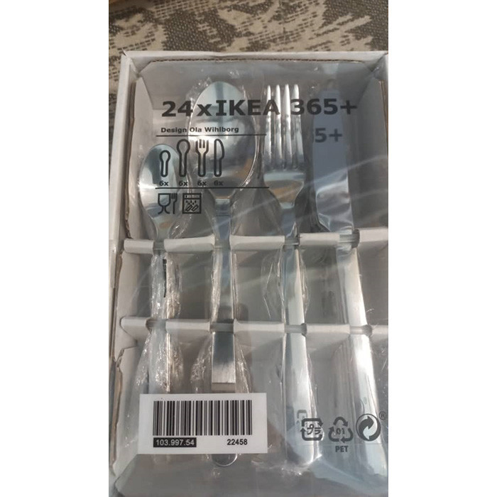 سرویس قاشق و چنگال 24 پارچه ایکیا مدل 365