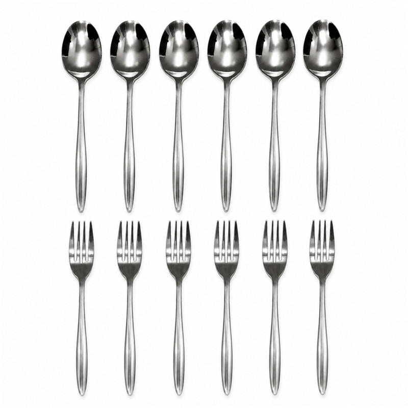 سرویس قاشق و چنگال 12 پارچه 6 نفره ریور مدل پروانه کد TP8346