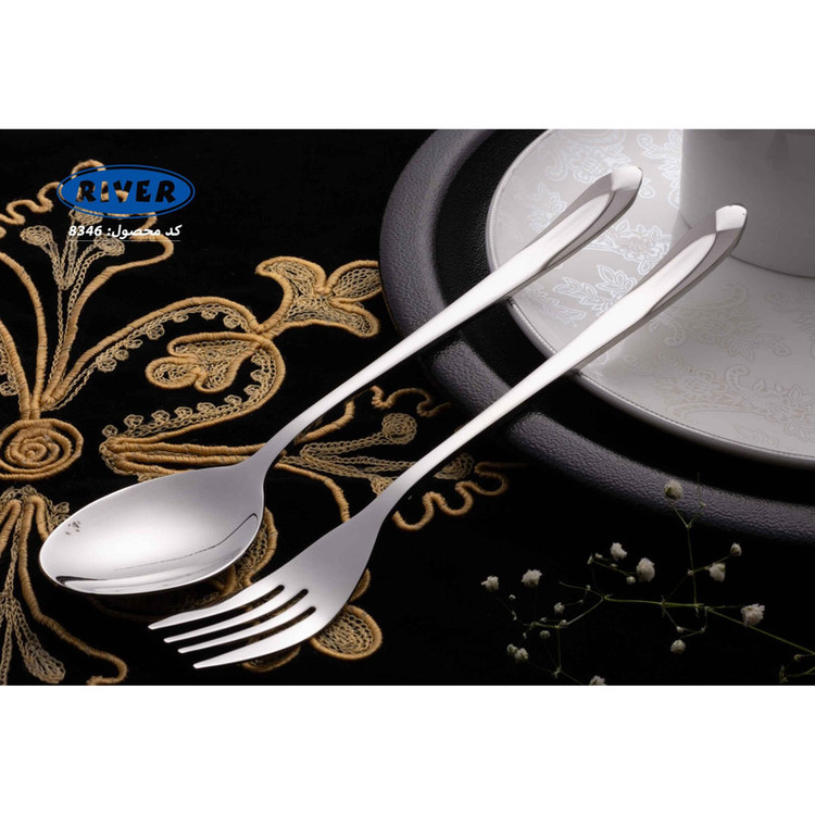 سرویس قاشق و چنگال 12 پارچه 6 نفره ریور مدل پروانه کد TP8346