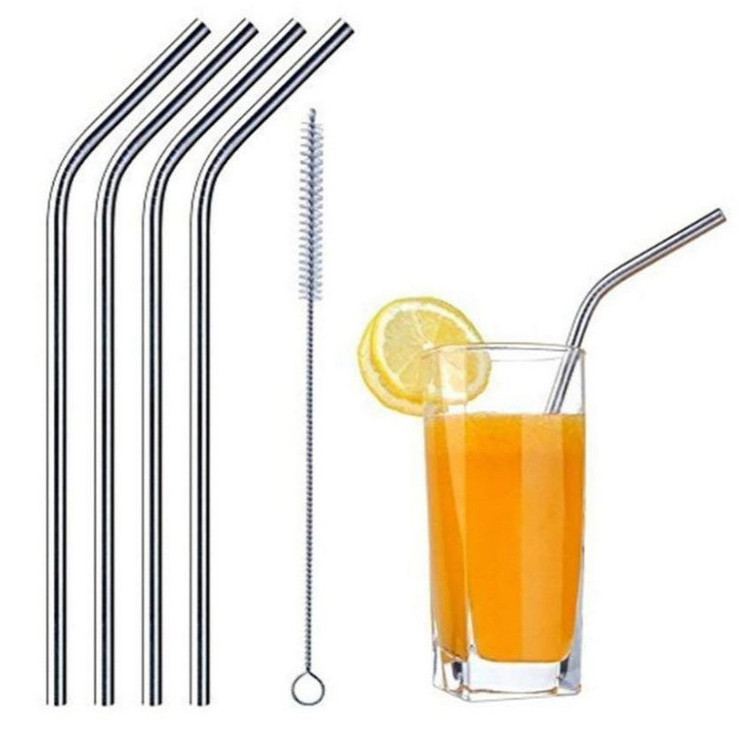 نی شربت خوری کد 01 مجموعه 4 عددی به همراه فرچه