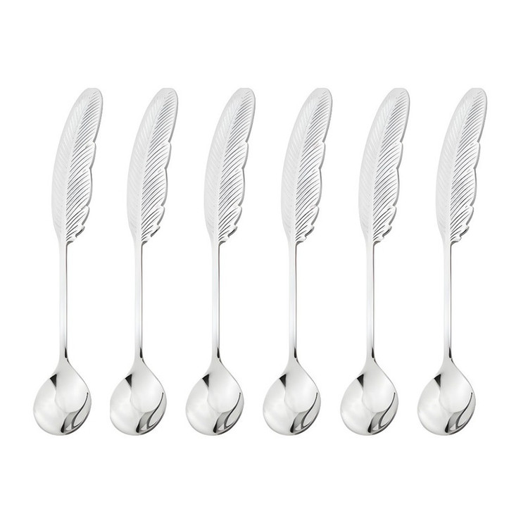 قاشق چای خوری مدل پر بسته 6 عددی