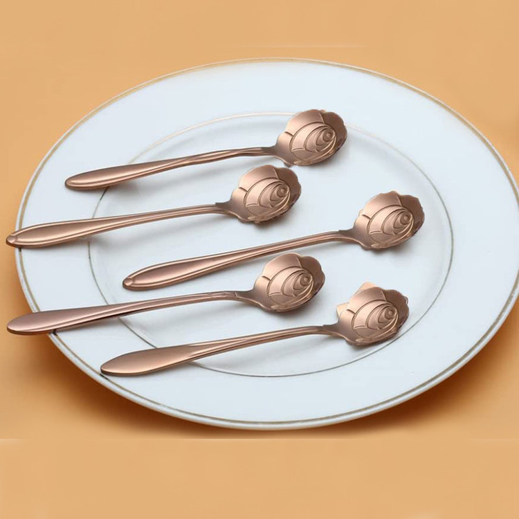 قاشق شربت خوری مدل رَز مجموعه 6 عددی