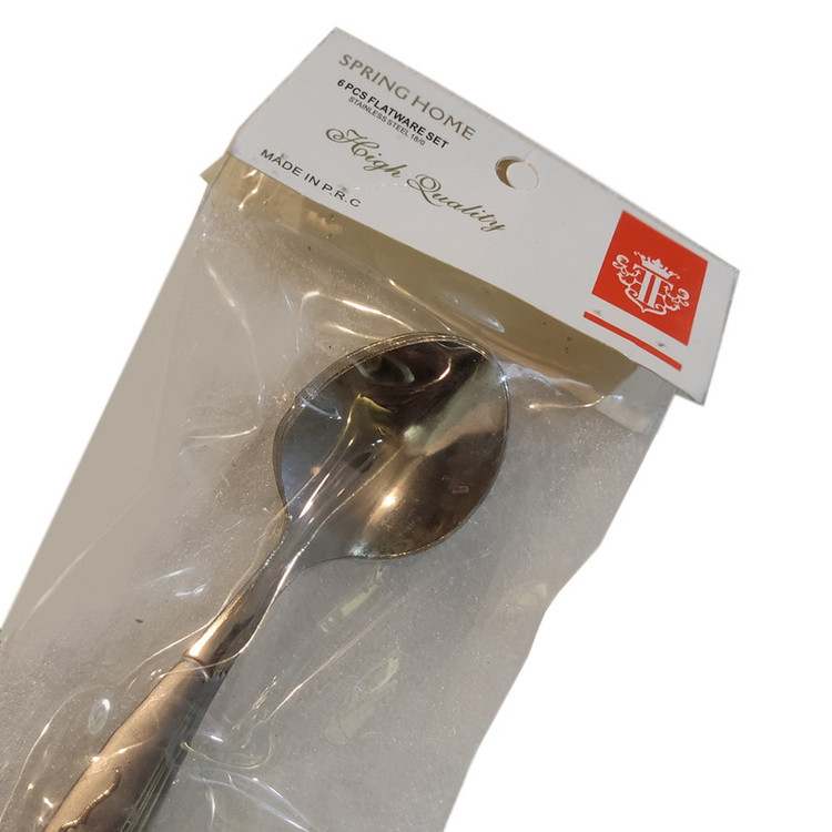 قاشق چای خوری 6 پارچه اسپرینگ هوم مدل میخک کد 216676