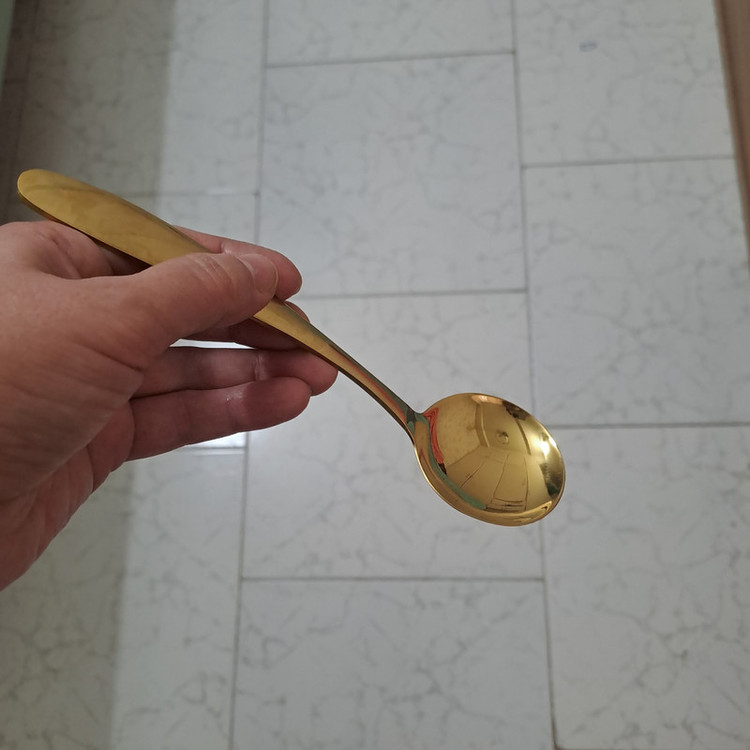 قاشق مدل سوپ و خورشت خوری آینه ای بسته 12 عددی