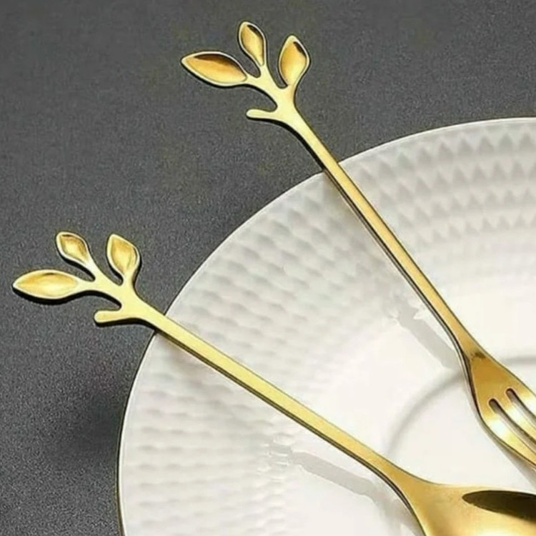 ست قاشق و چنگال 2 پارچه طرح گندم