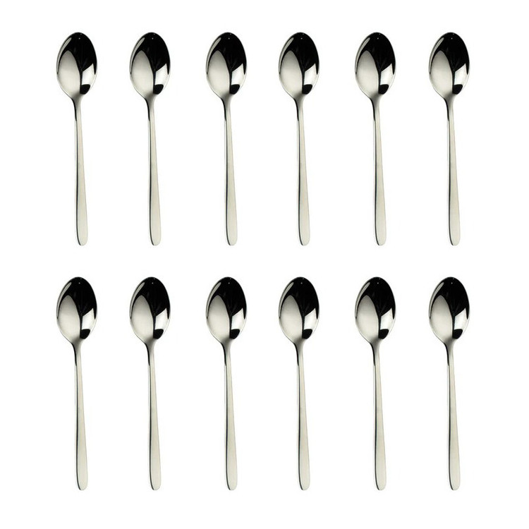 قاشق چای خوری گیلدا مدل دونا براق مجموعه 12 عددی
