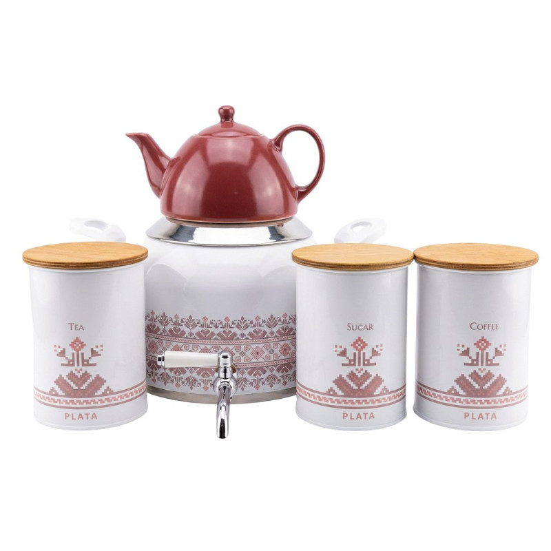 ست کتری و قوری کیتچن ورپلاتا مدل Persian Carpet گنجایش کتری 6 لیتر گنجایش قوری 0.5 لیتر مجموعه 5 عددی