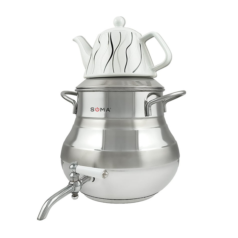 ست کتری و قوری سوما مدل so-7115.1 گنجایش کتری 5/5 لیتر گنجایش قوری 1 لیتر